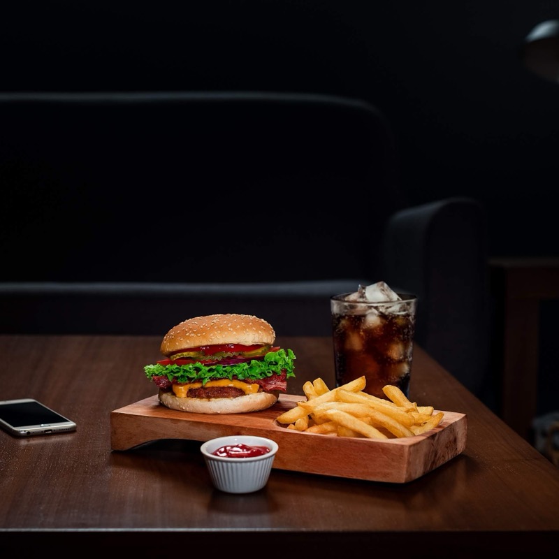 Hamburguesa para campaña Uber Eats