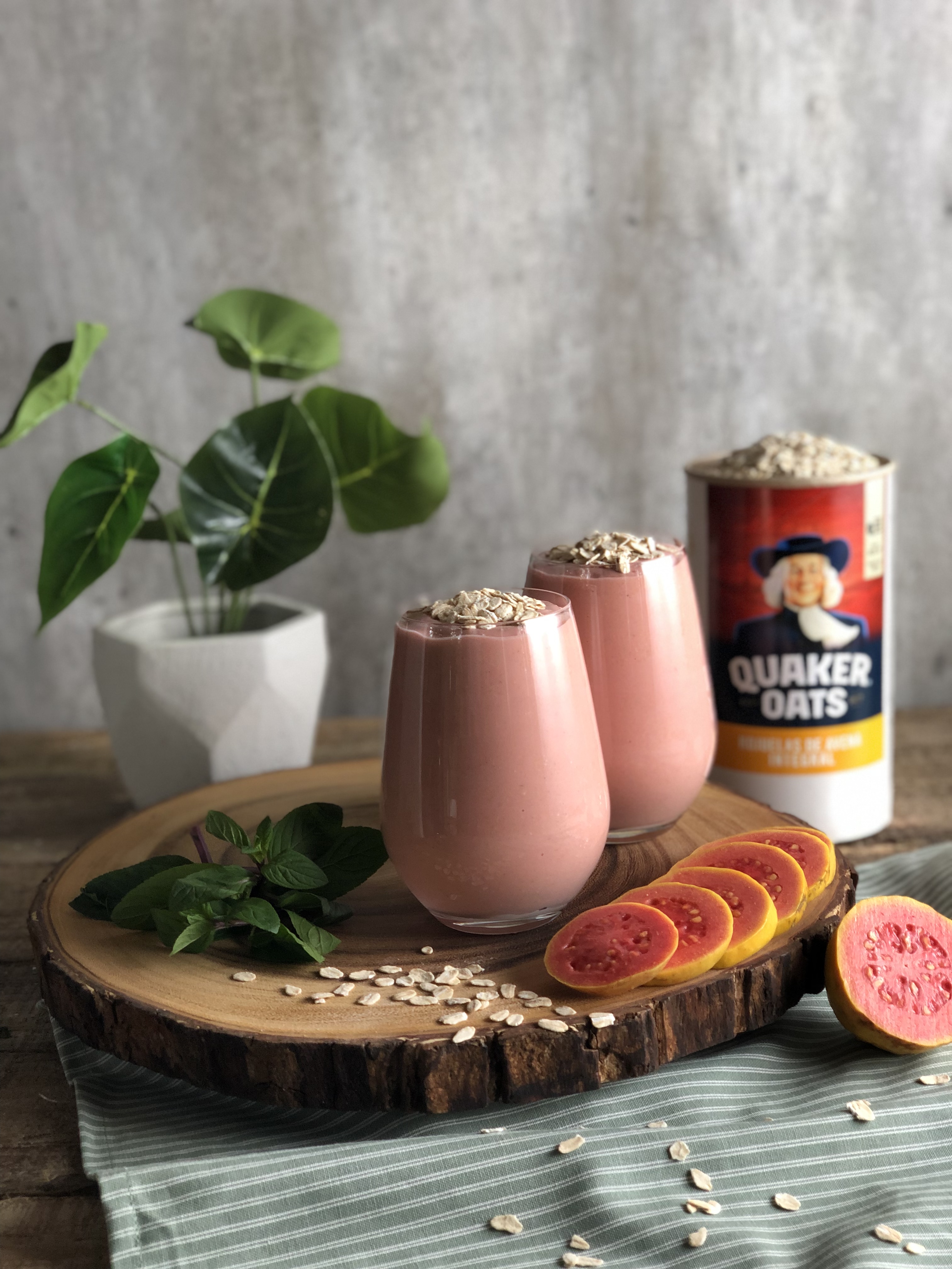 Batidos de guayaba con Quaker Oats